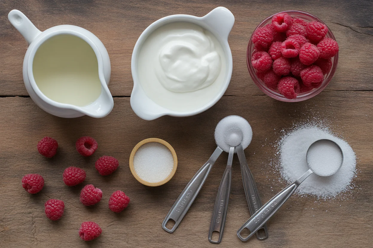 Panna cotta au coulis de framboises