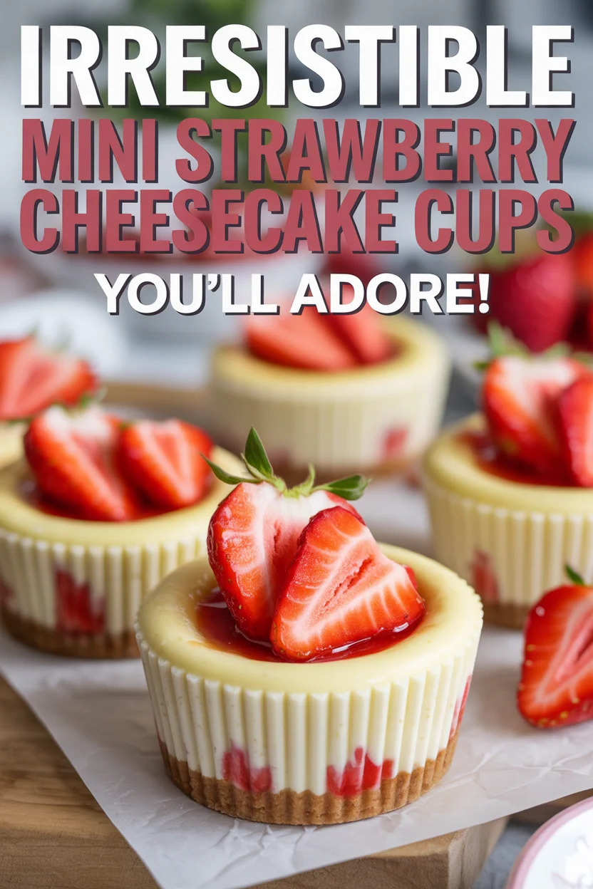 Mini Strawberry Cheesecake Cups