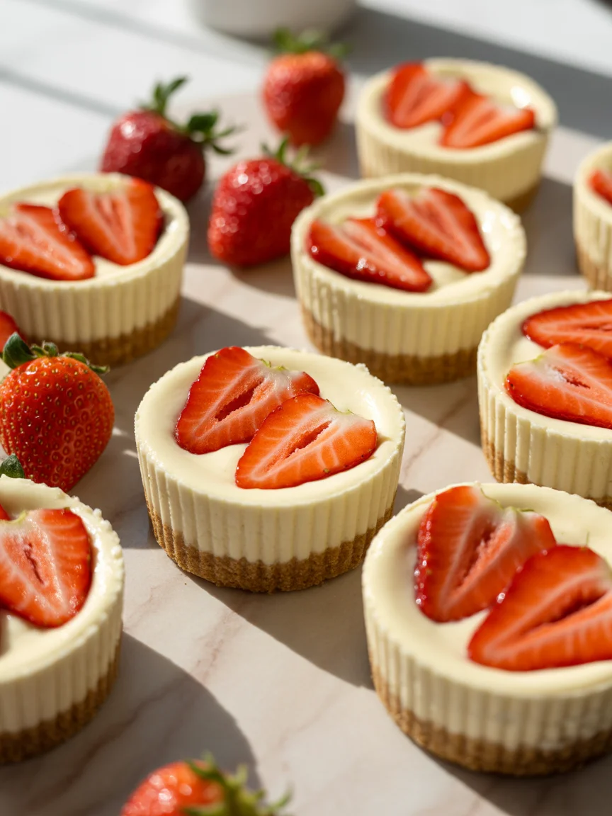 Mini Strawberry Cheesecake Cups