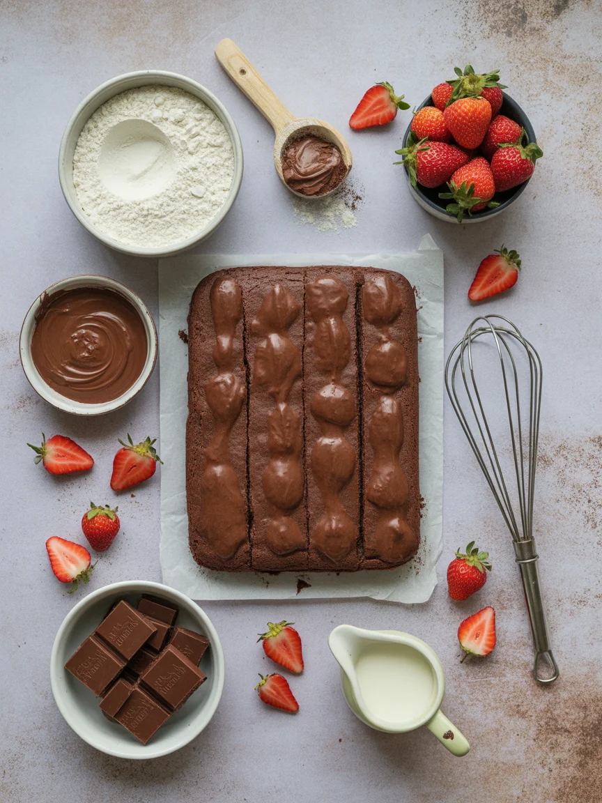 Deliciously Decadent Chocolate Covered Strawberry Brownies