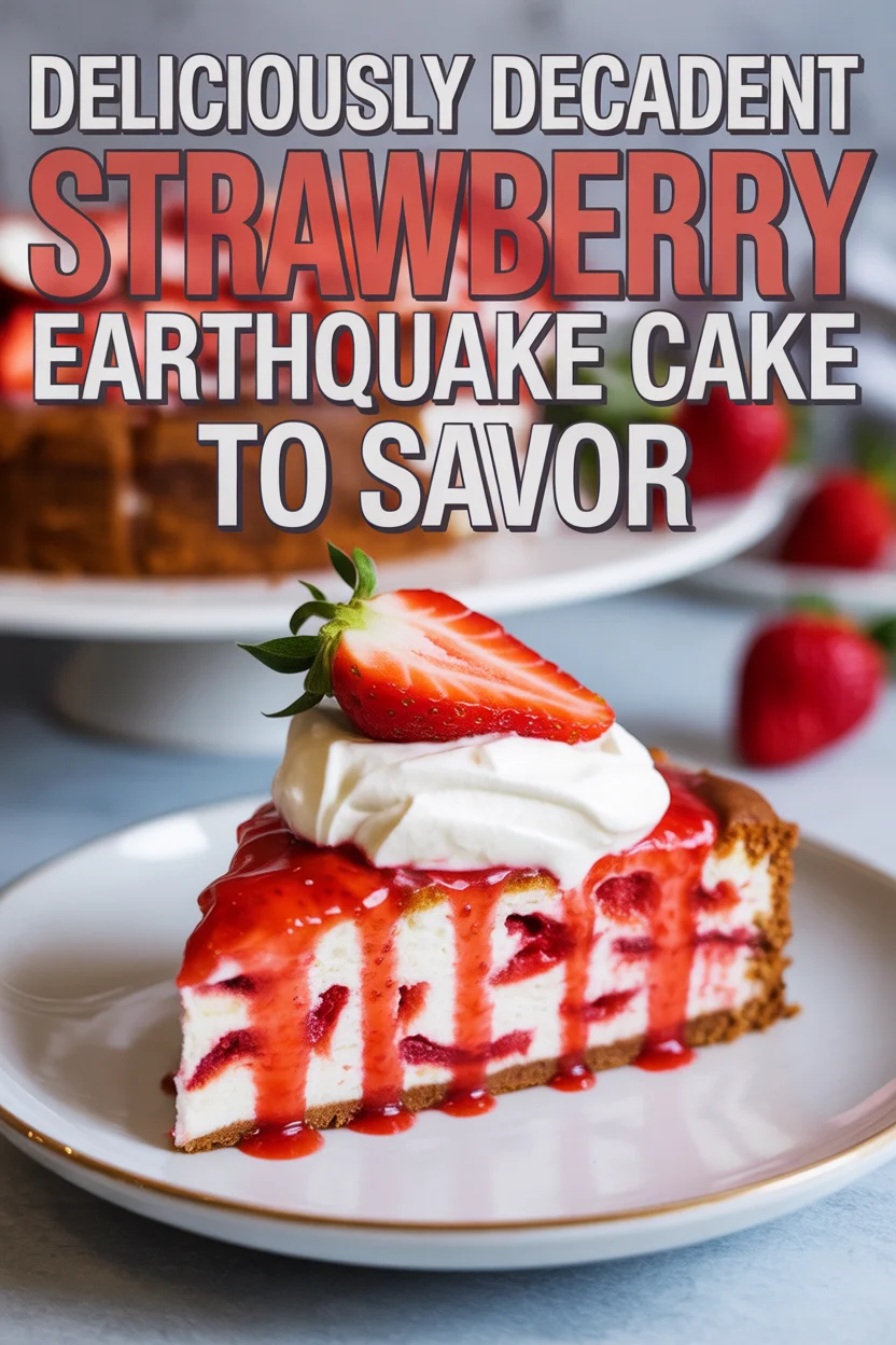 Strawberry Earthquake Cake