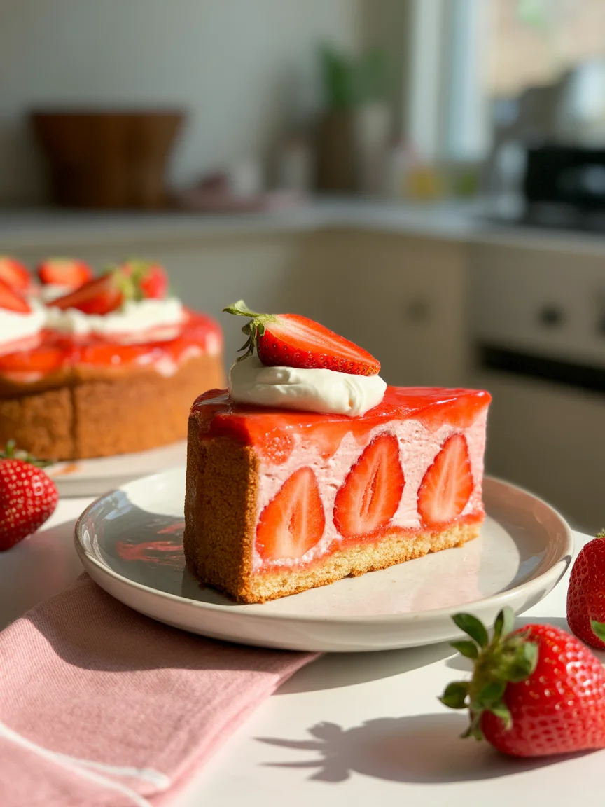 Strawberry Earthquake Cake