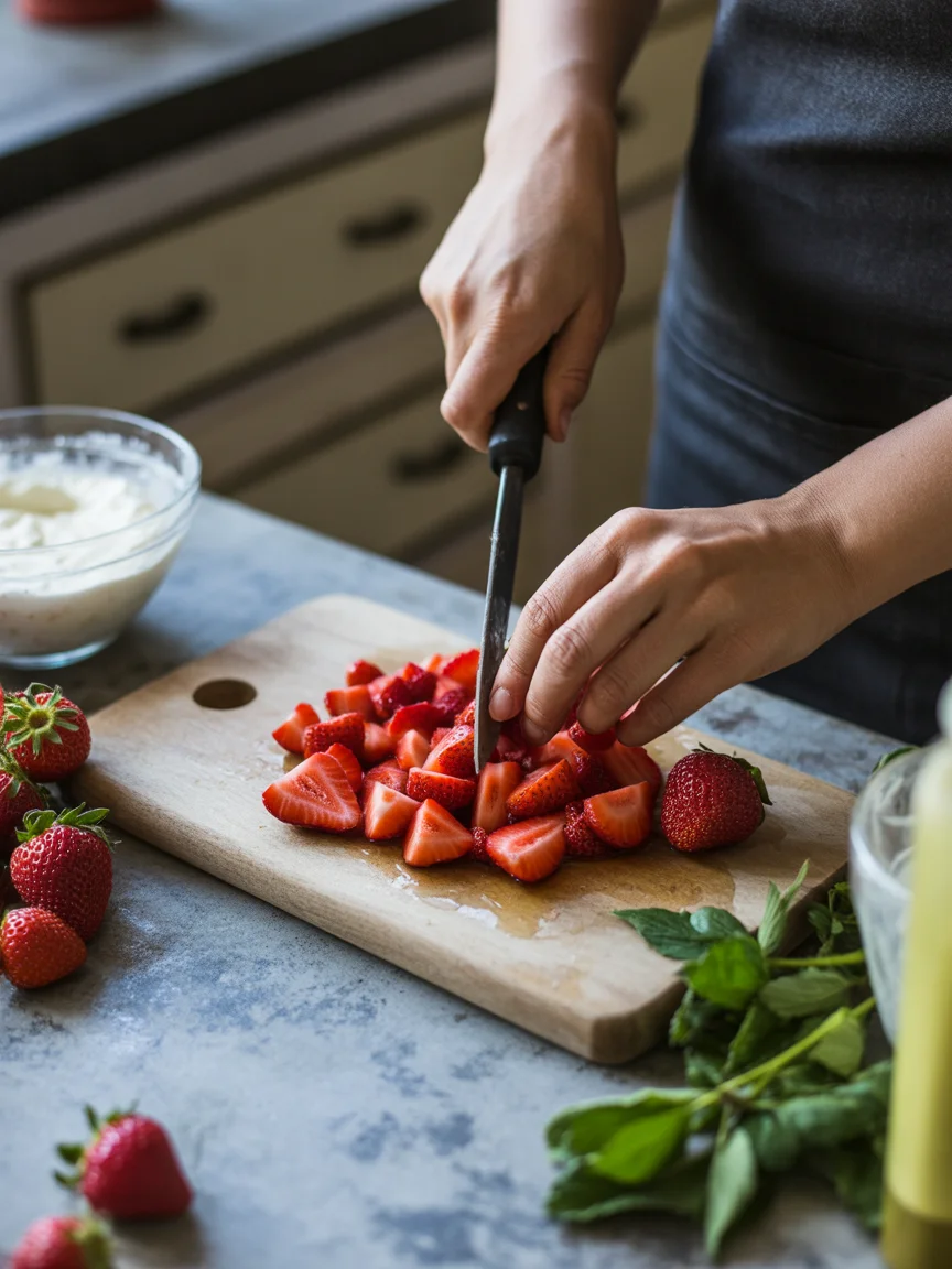 Strawberry Earthquake Cake
