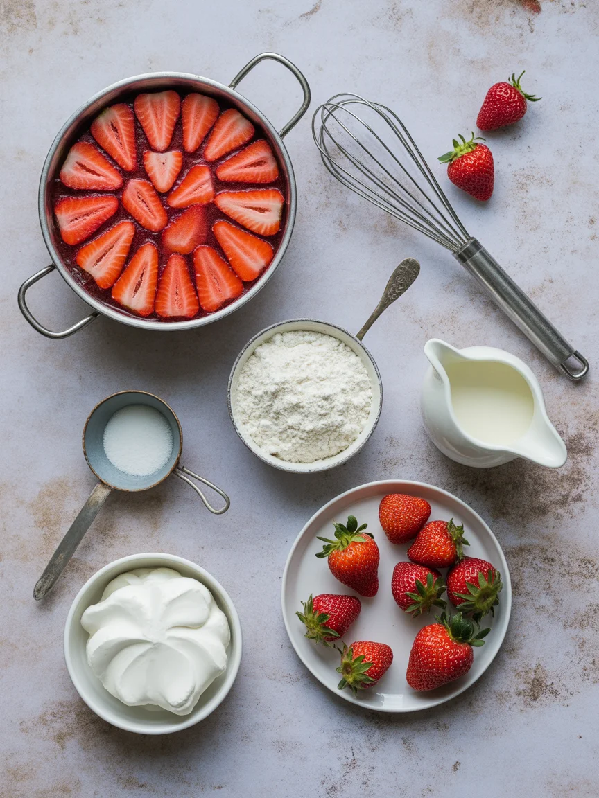 Strawberry Earthquake Cake