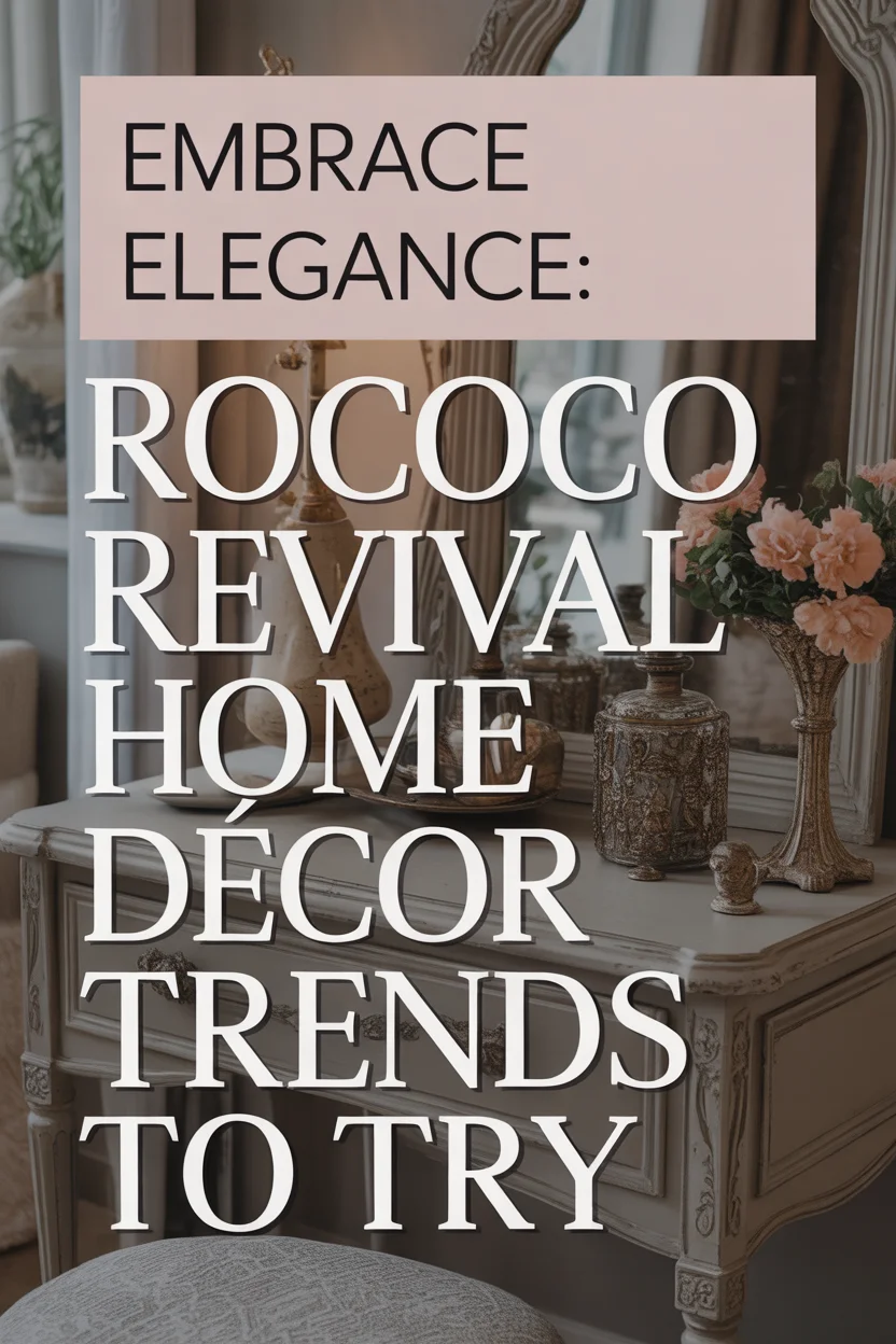 Embrace Elegance: Rococo Revival Home Décor Trends to Try