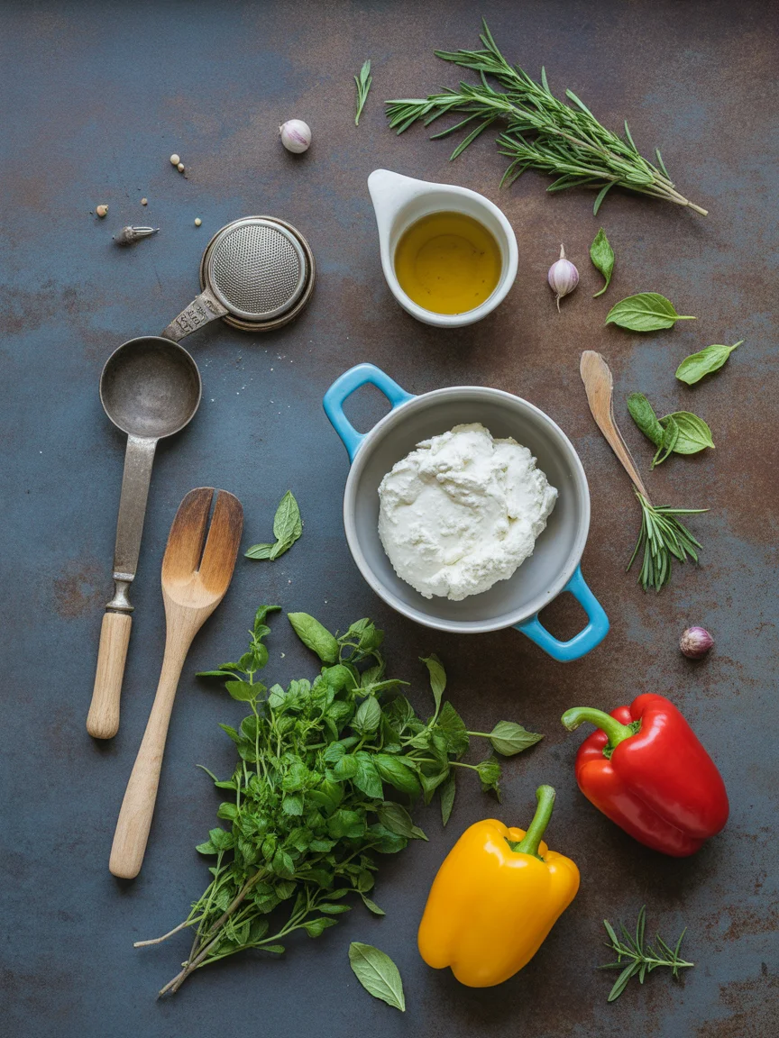 Herby Ricotta Stuffed Peppers