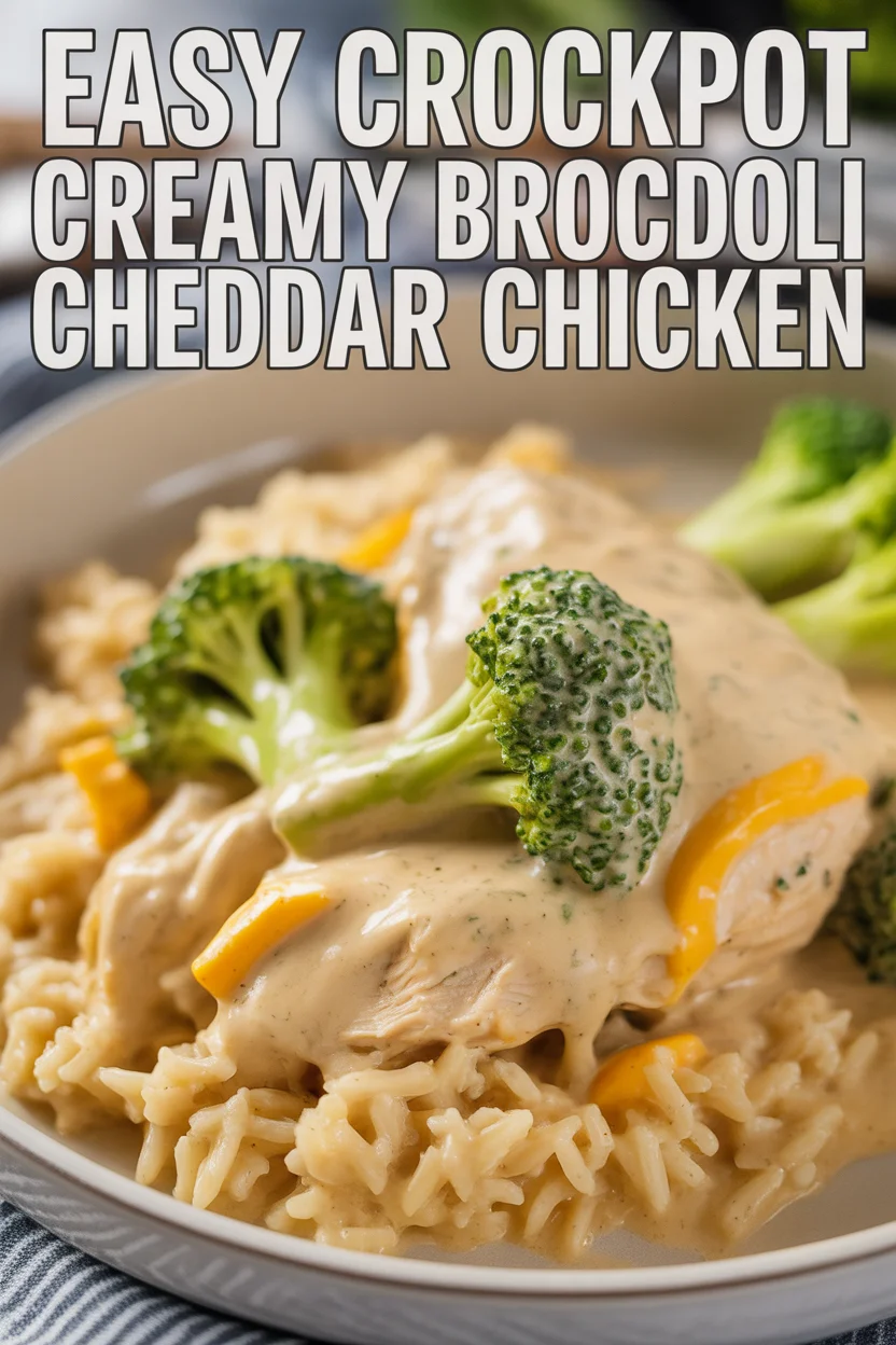 Crockpot Creamy Broccoli Cheddar Chicken