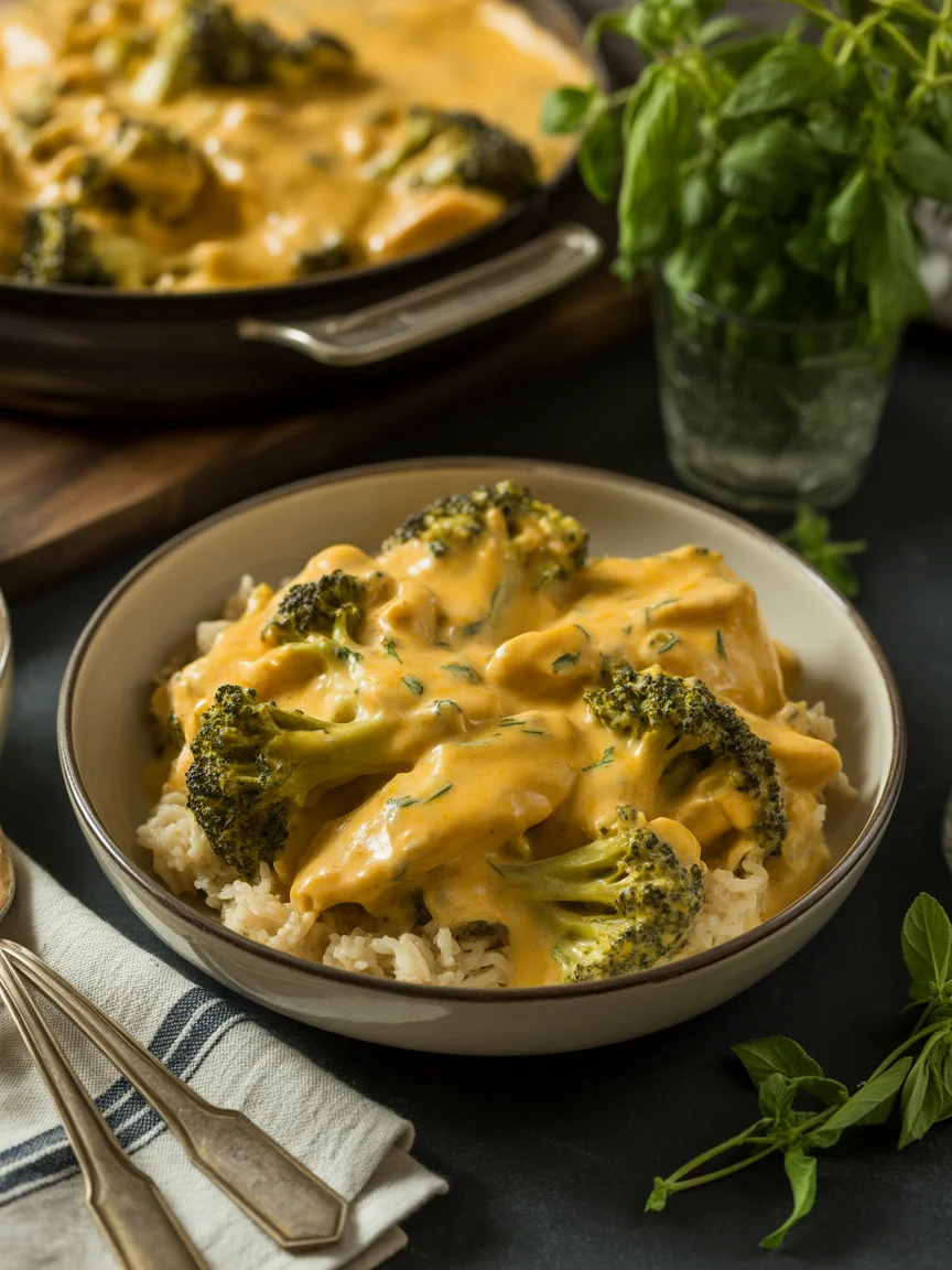 Crockpot Creamy Broccoli Cheddar Chicken
