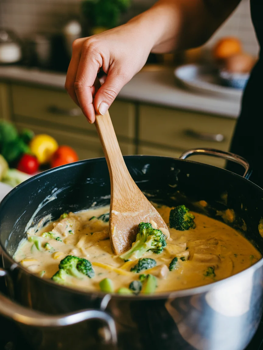 Crockpot Creamy Broccoli Cheddar Chicken