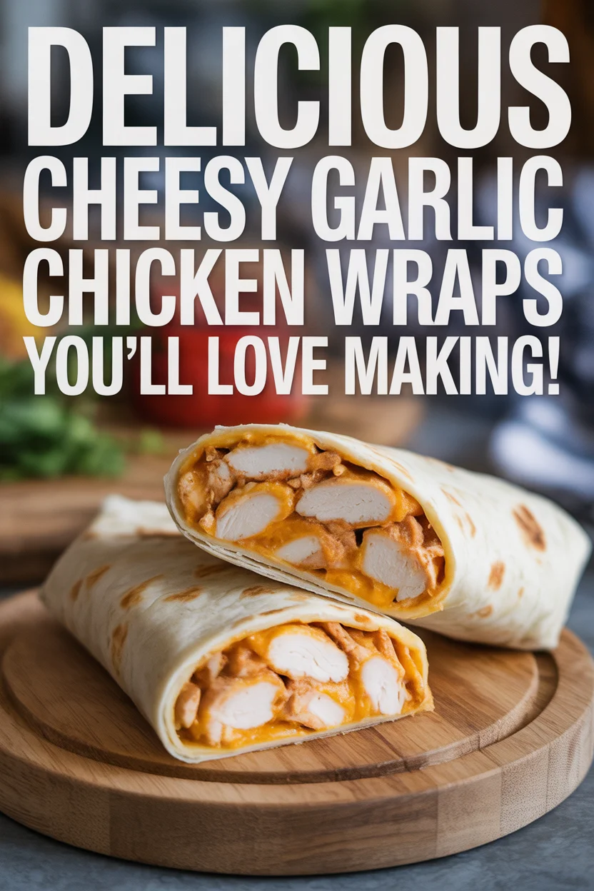 Cheesy Garlic Chicken Wraps