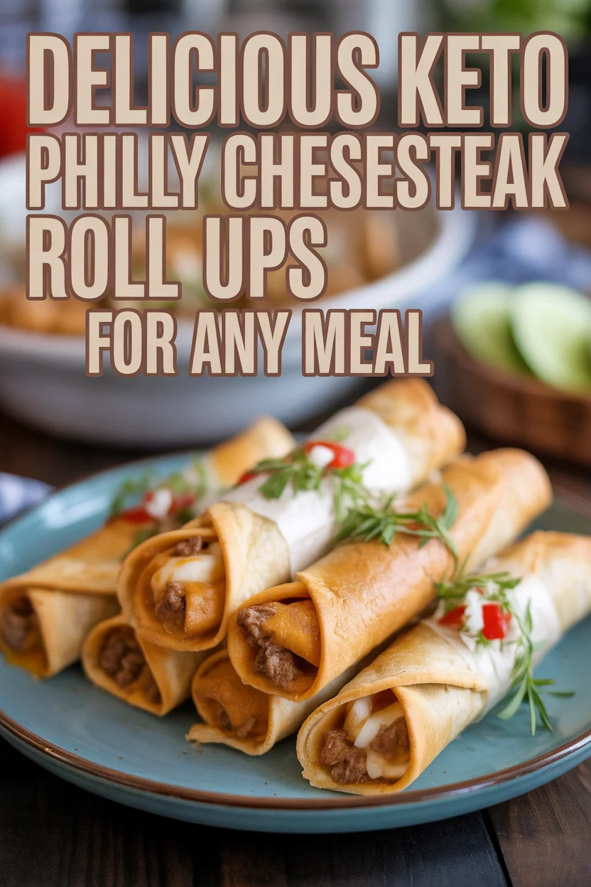 Keto Philly Cheesesteak Roll Ups