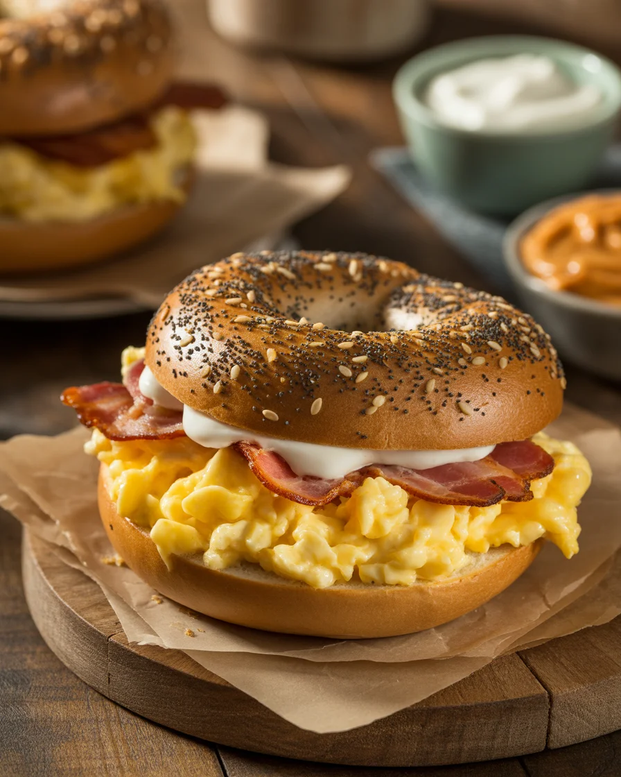 breakfast bagel recipe