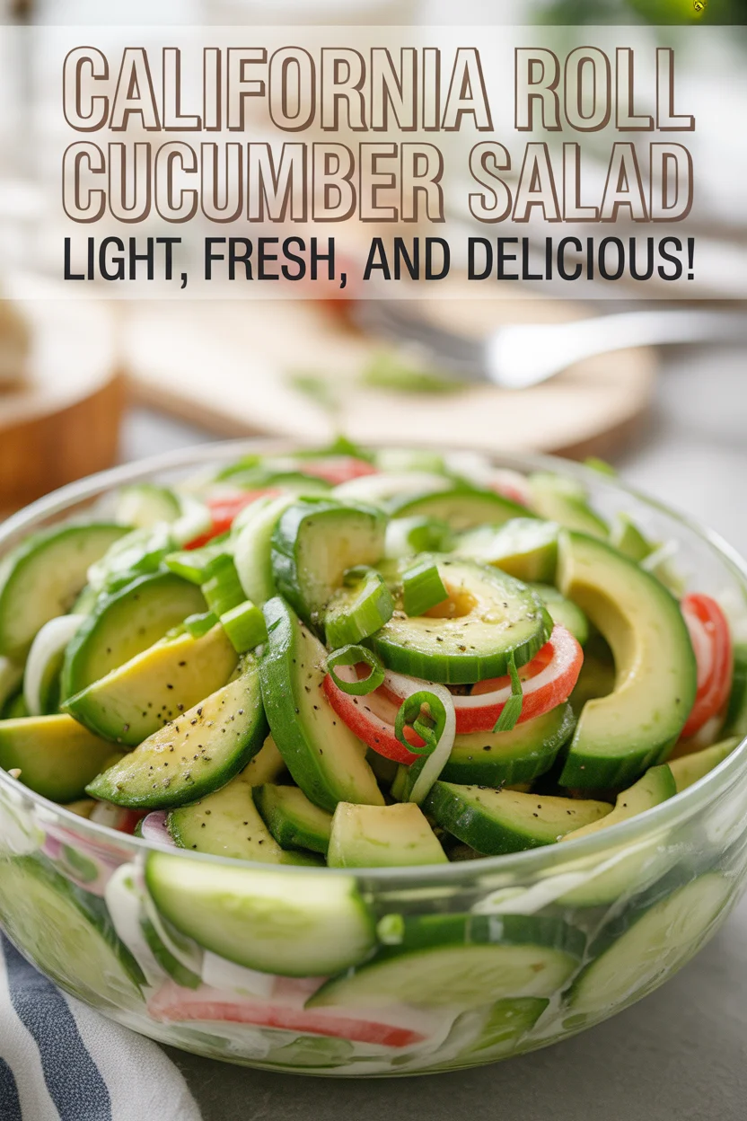 California Roll Cucumber Salad &ndash; Light, Fresh, and Delicious!