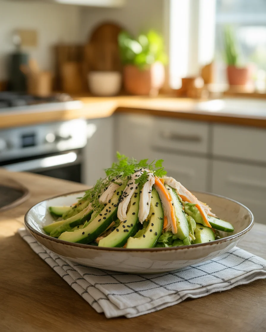 california roll cucumber salad