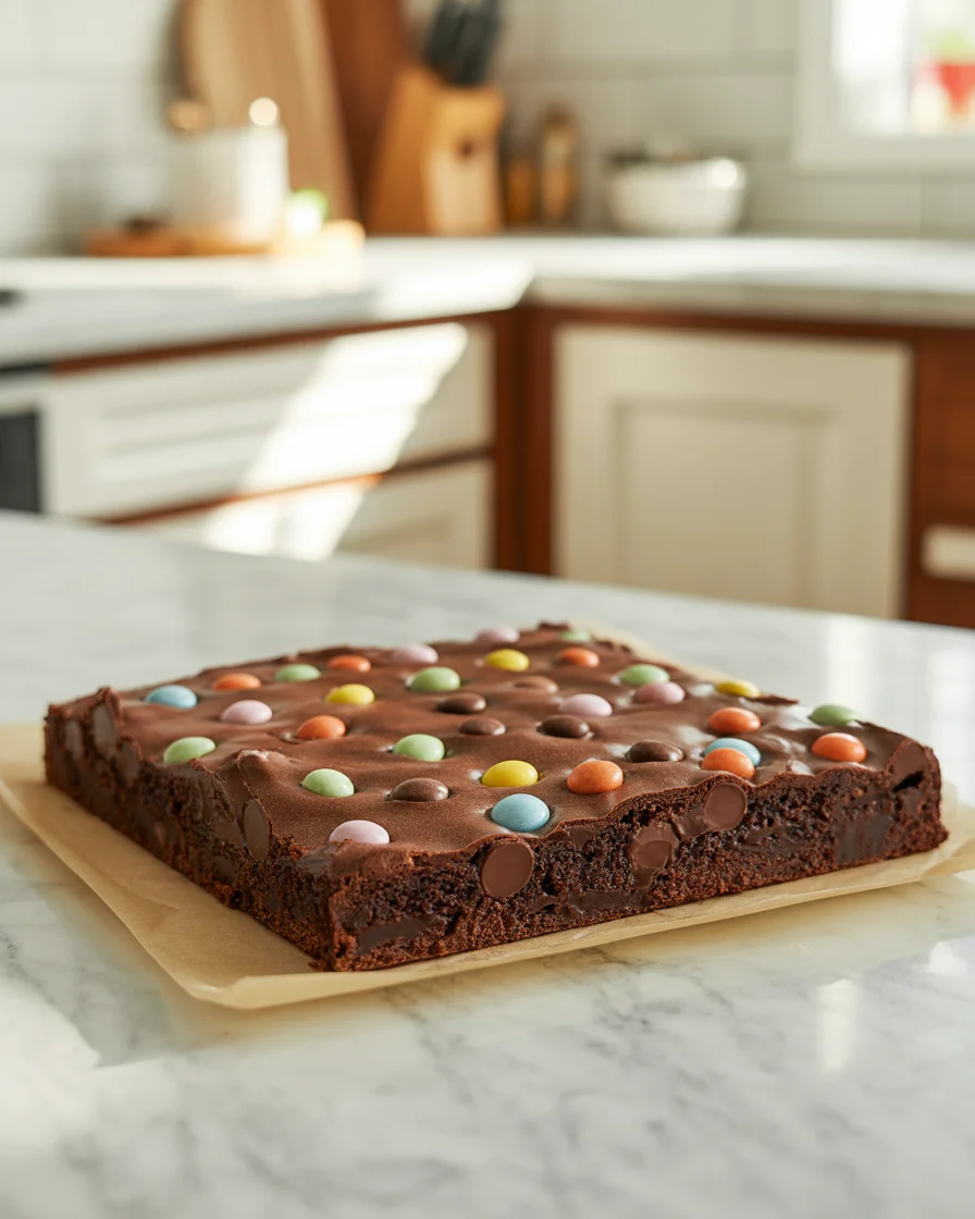 m&m brownies