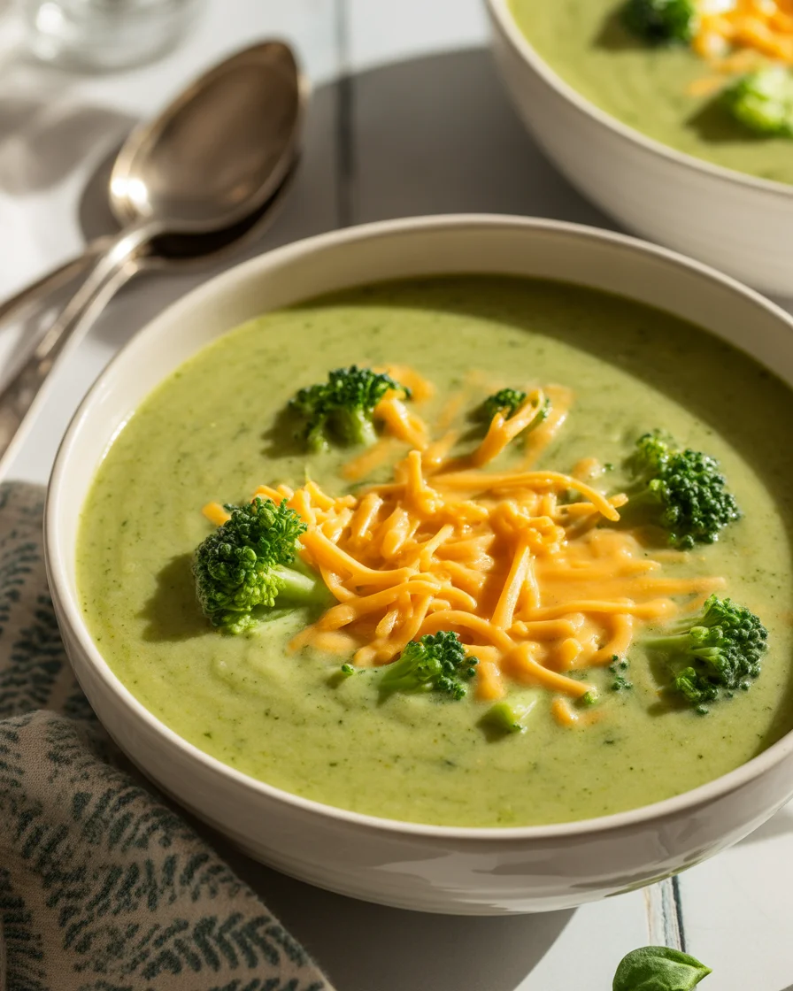 healthy broccoli cheddar soup