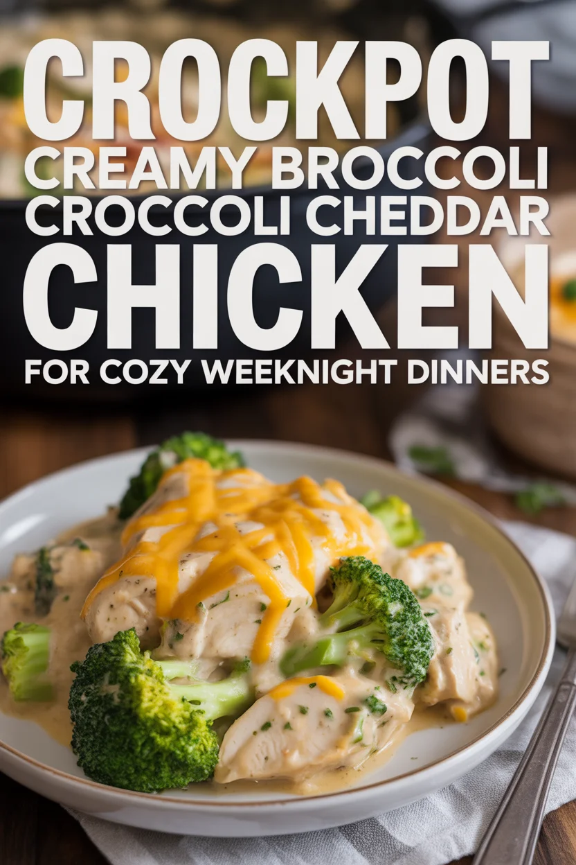 Crockpot Creamy Broccoli Cheddar Chicken for Cozy Weeknight Dinners