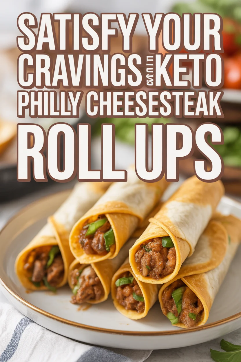 Satisfy Your Cravings with Keto Philly Cheesesteak Roll Ups