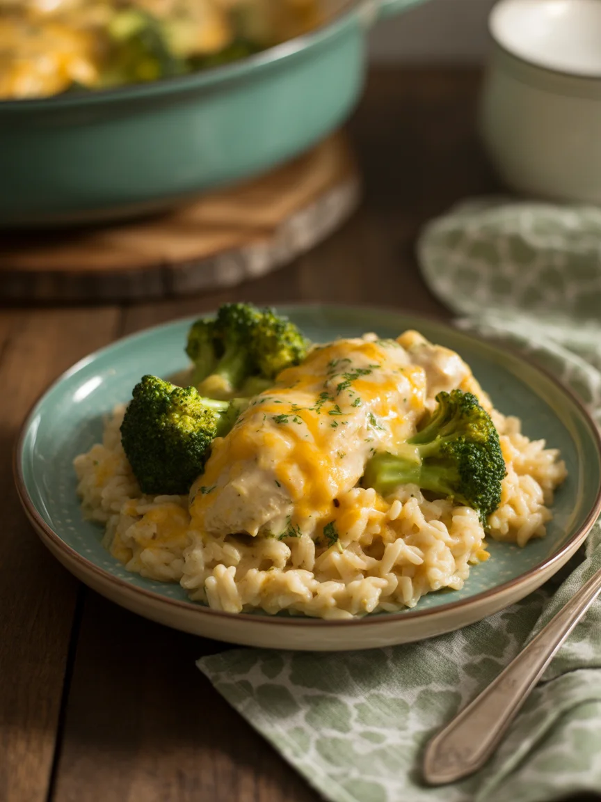 Crockpot Creamy Broccoli Cheddar Chicken