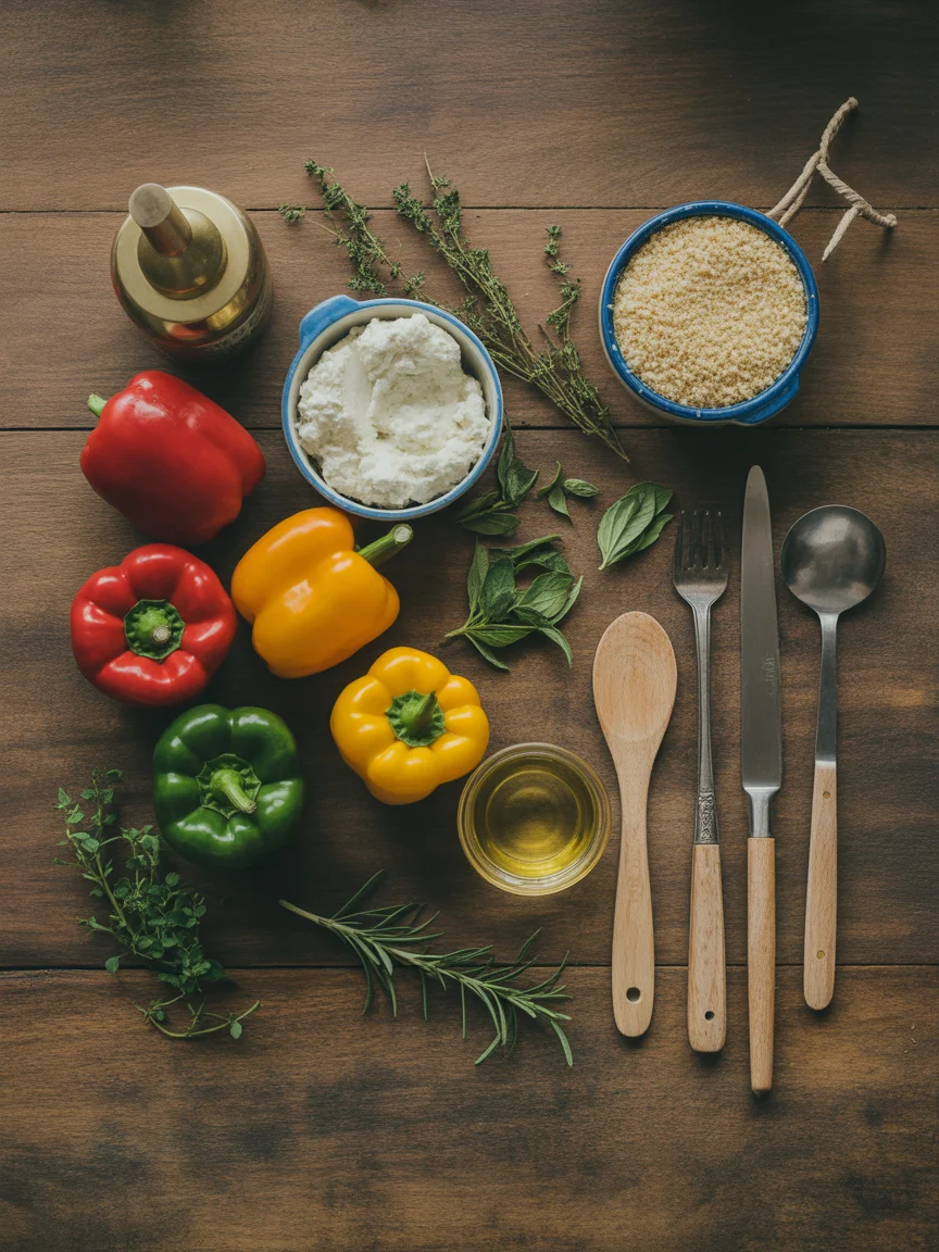 Herby Ricotta Stuffed Peppers