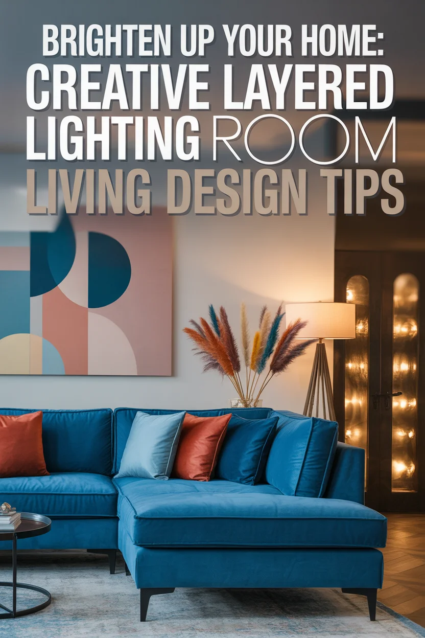 layered lighting living room design