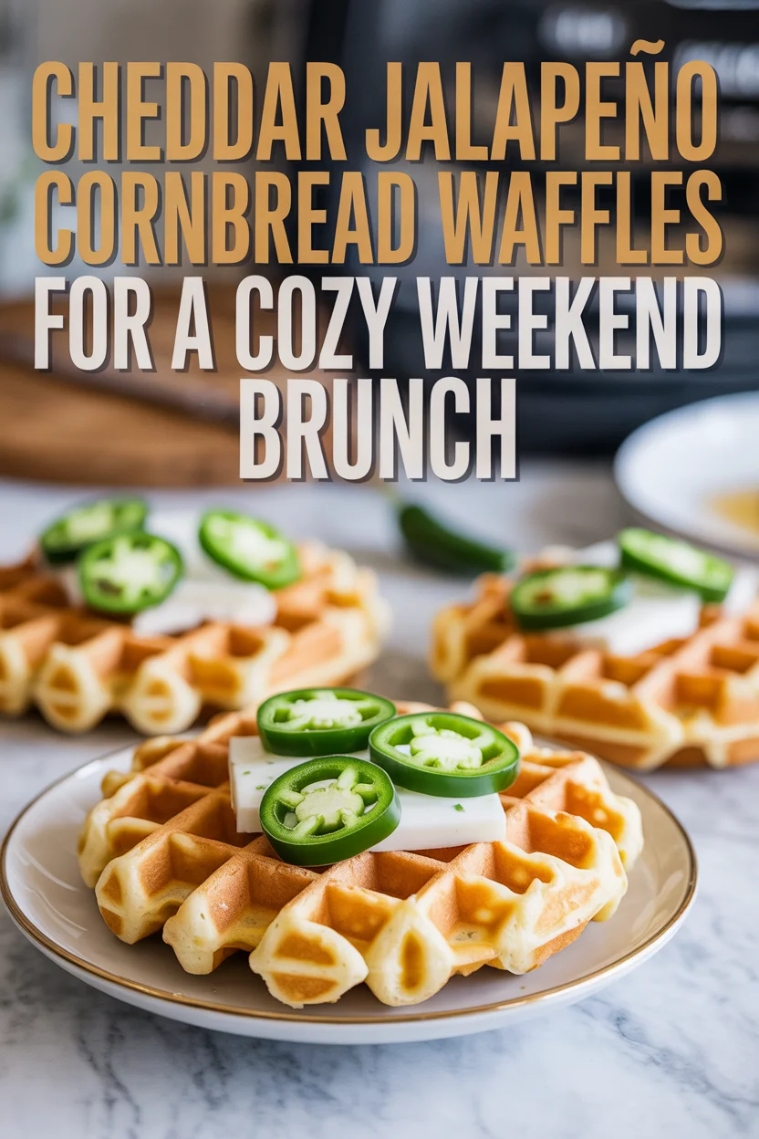 Cheddar Jalapeño Cornbread Waffles