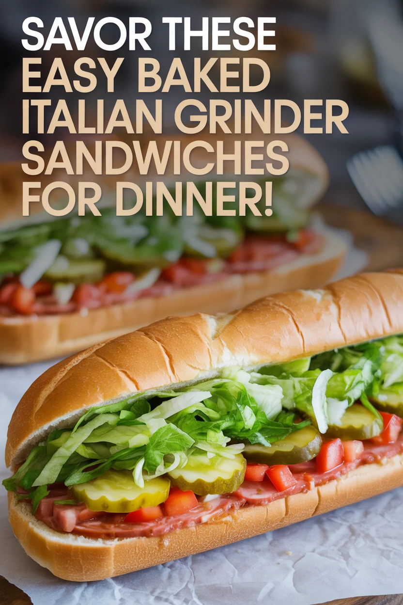 Savor These Easy Baked Italian Grinder Sandwiches for Dinner!