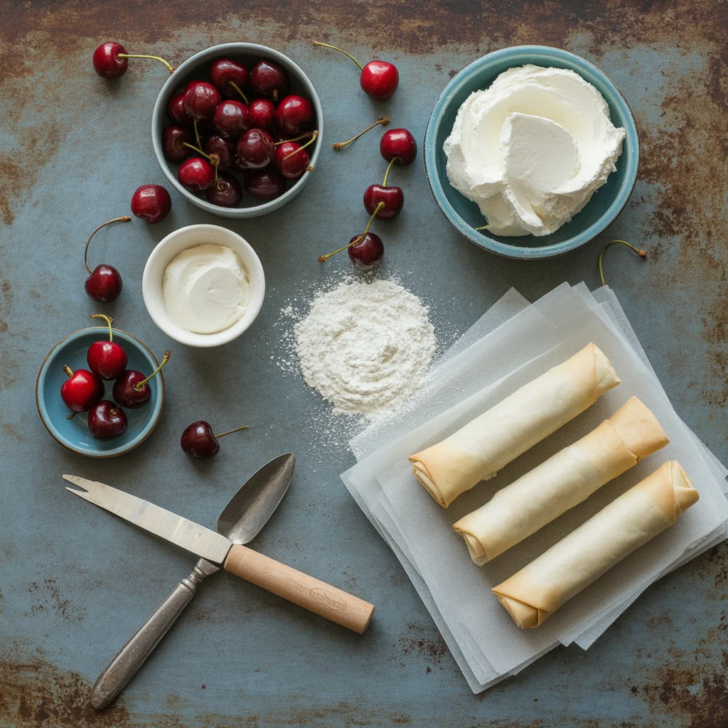 Air Fryer Cherry Cheesecake Egg Rolls