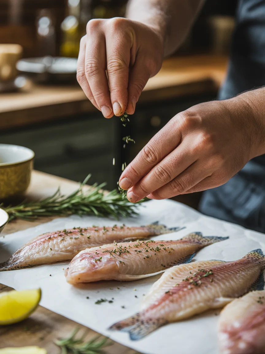 Lemon Garlic Tilapia Green Beans