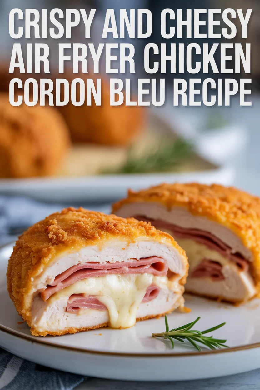 Crispy and Cheesy Air Fryer Chicken Cordon Bleu Recipe