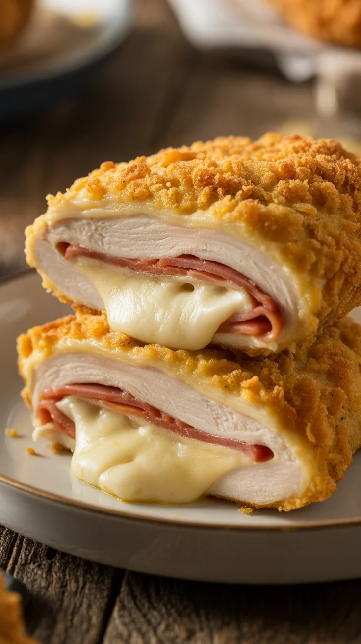 Air Fryer Chicken Cordon Bleu Crispy and Cheesy Air Fryer Chicken Cordon Bleu Recipe