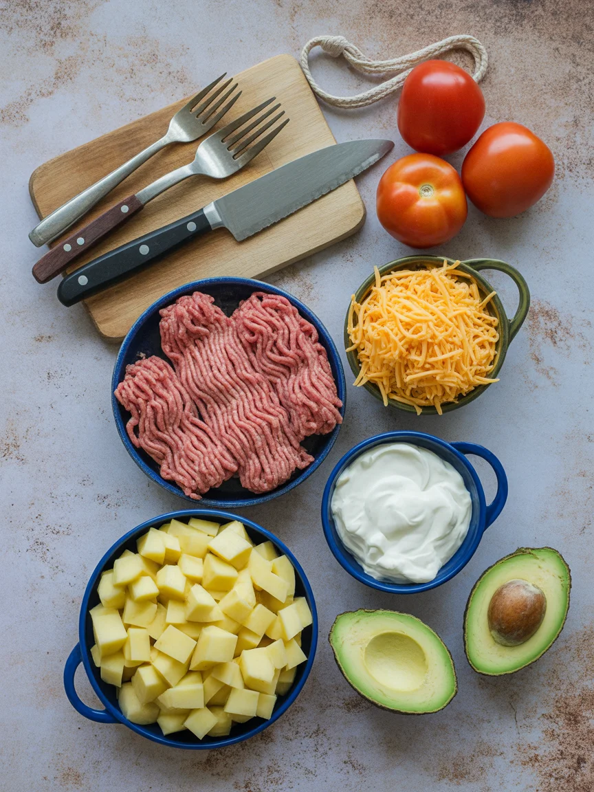 Cheesy Taco Potatoes