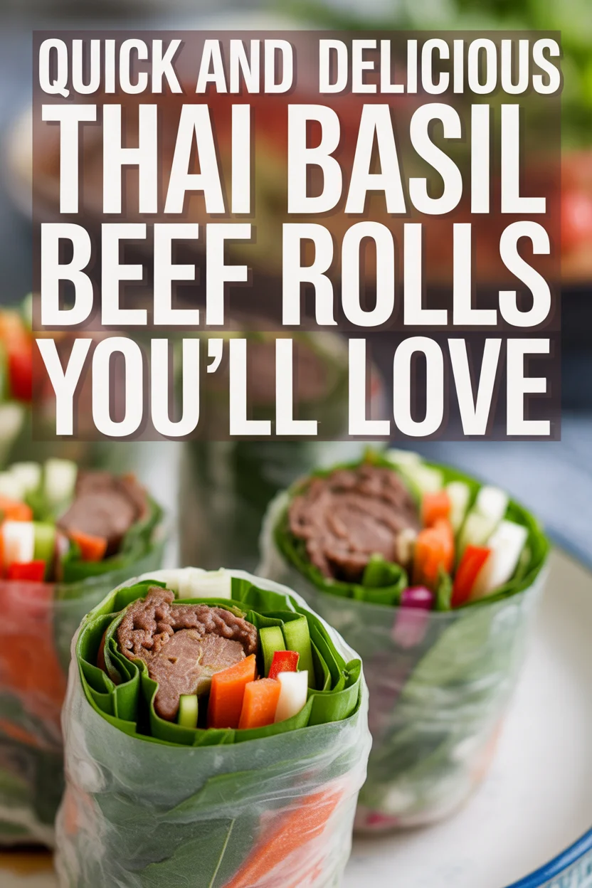 Thai Basil Beef Rolls