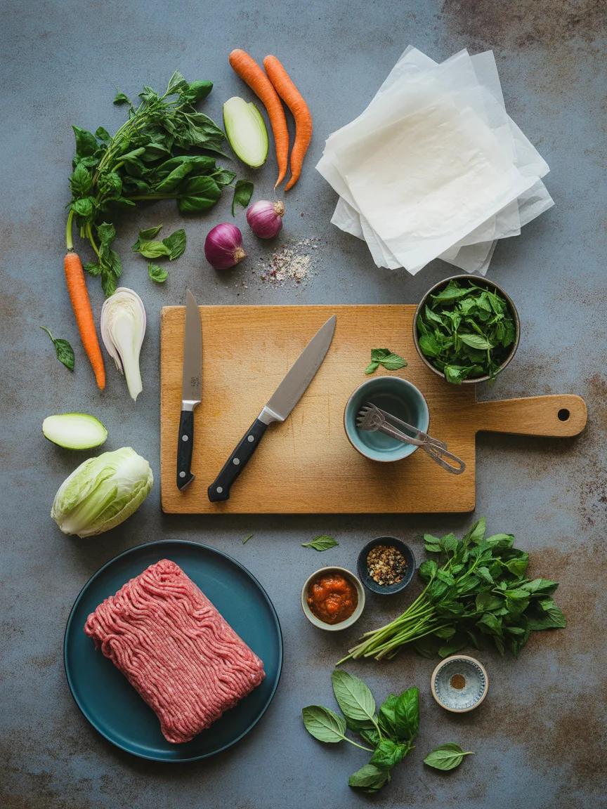 Thai Basil Beef Rolls