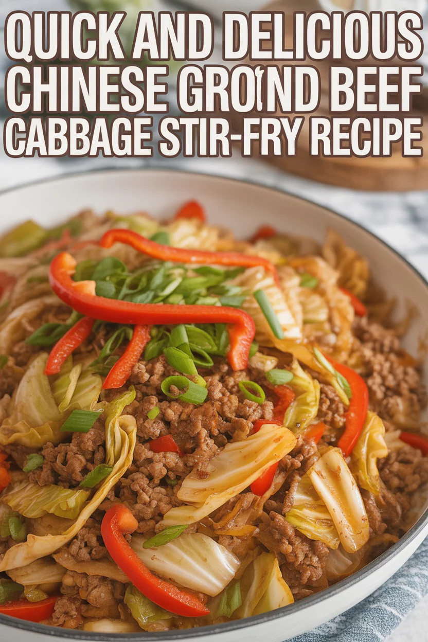Chinese Ground Beef Cabbage Stir-Fry