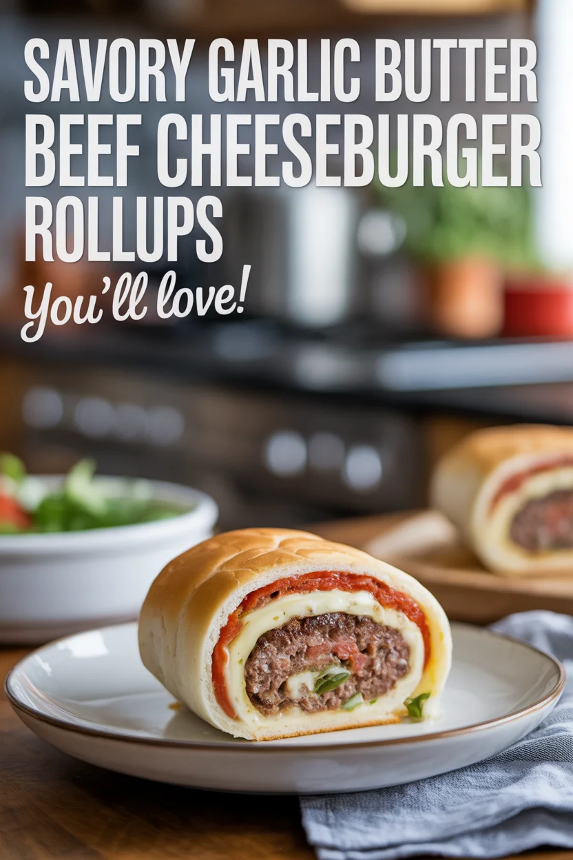 Savory Garlic Butter Beef Cheeseburger Rollups You'll Love!