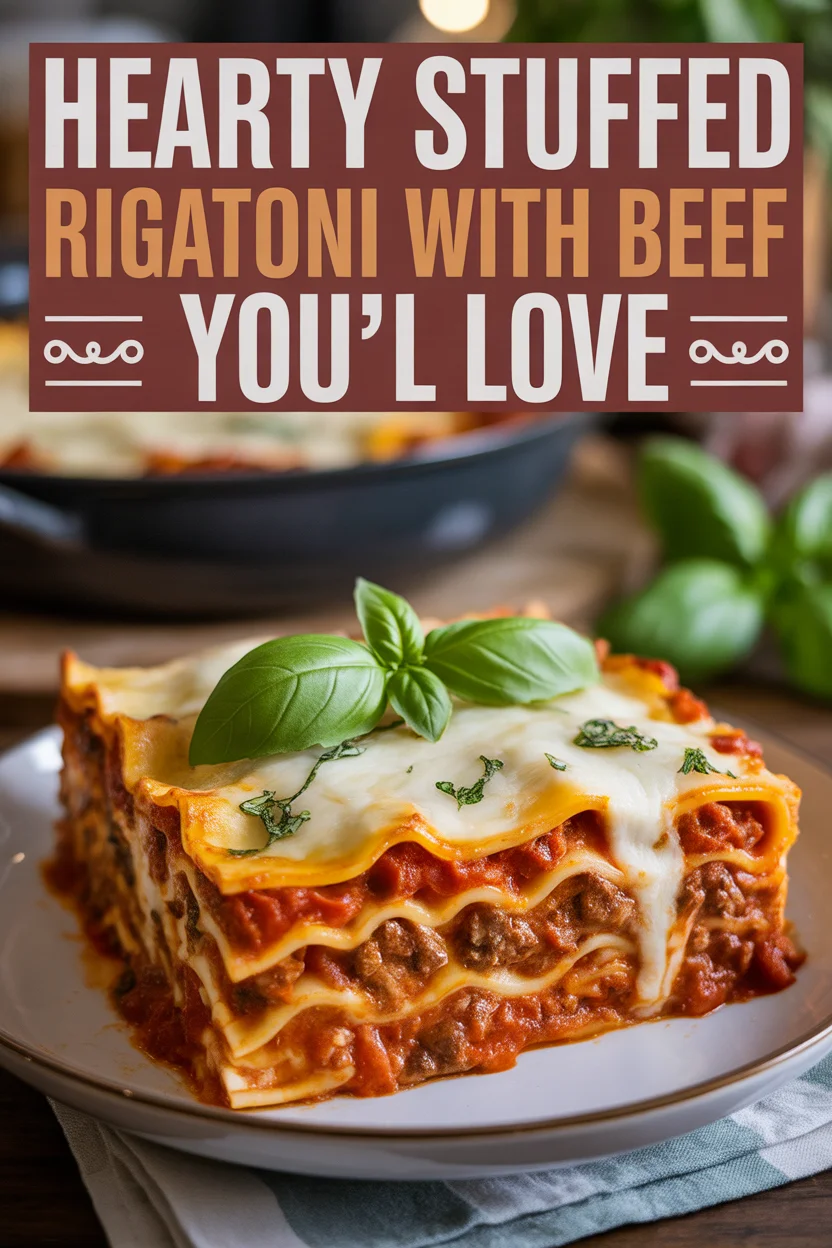 Stuffed Rigatoni with Beef