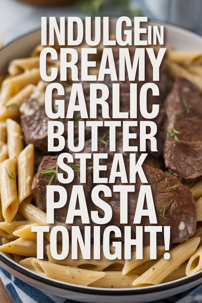 Creamy Garlic Butter Steak Pasta