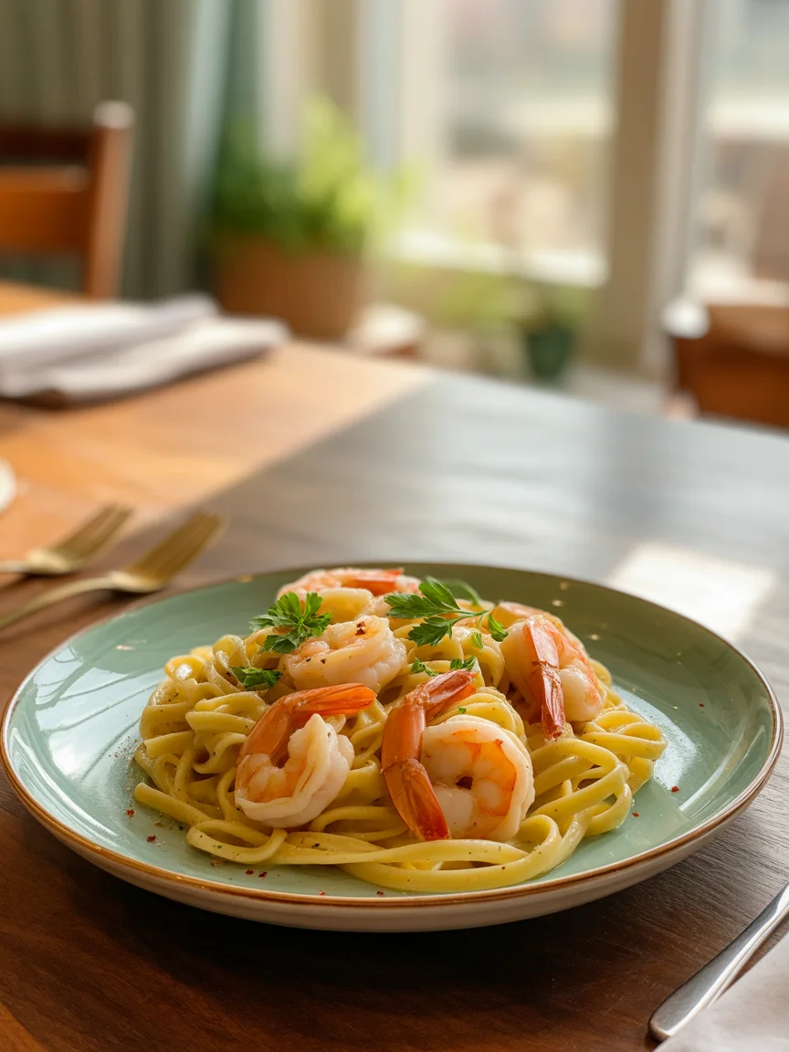 Garlic Lemon Shrimp Linguine