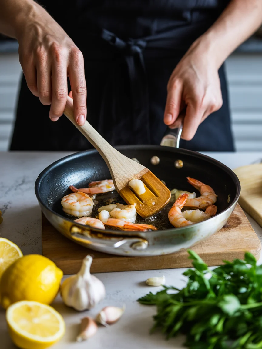 Garlic Lemon Shrimp Linguine