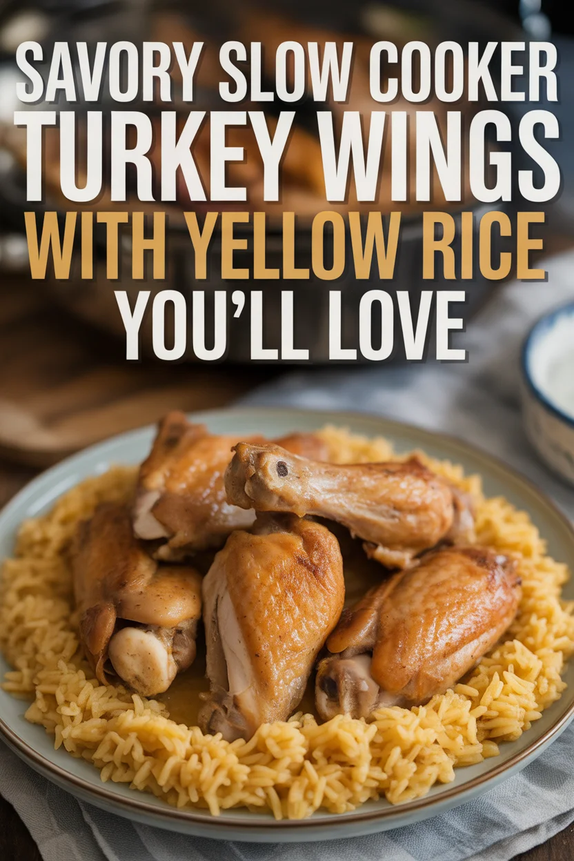 Slow Cooker Turkey Wings with Yellow Rice