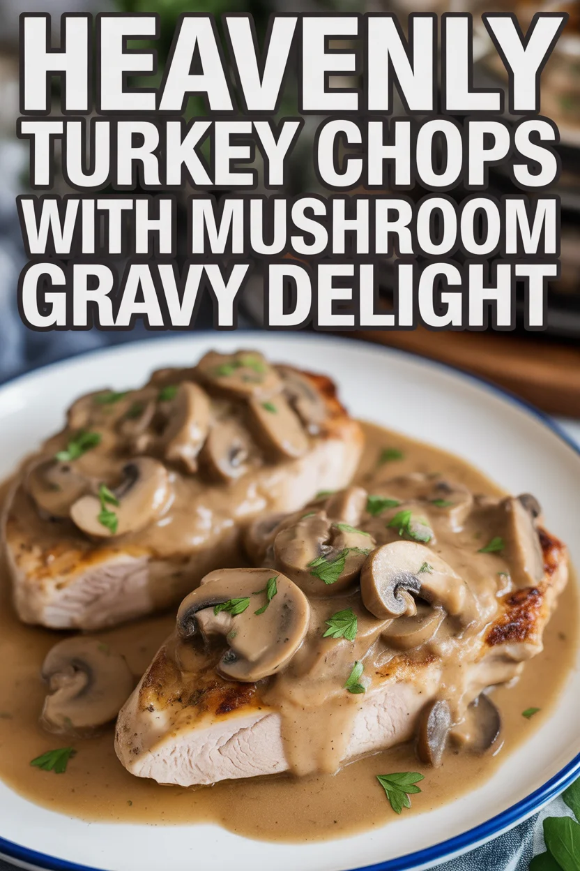 Turkey Chops with Mushroom Gravy