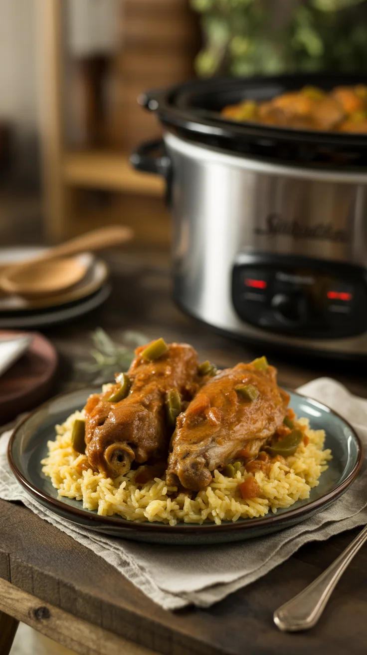 Savory Slow Cooker Turkey Wings with Yellow Rice You’ll Love