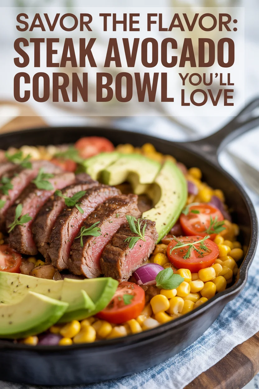 Savor the Flavor: Steak Avocado Corn Bowl You'll Love
