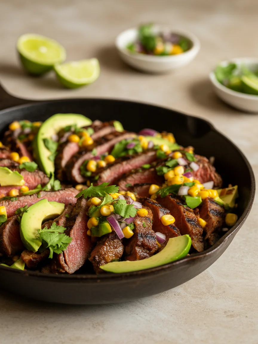 Steak Avocado Corn Bowl