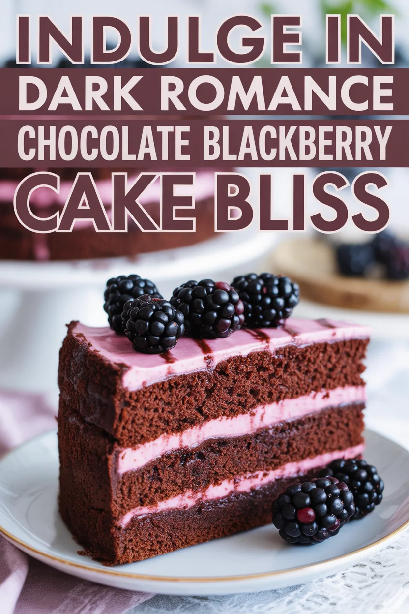 Indulge in Dark Romance Chocolate Blackberry Cake Bliss