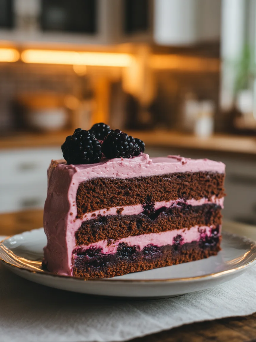 Dark Romance Chocolate Blackberry Cake