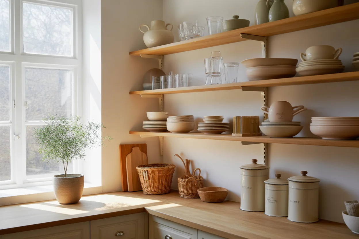 Smart Ideas for Stylish Shelf Railings for Kitchen Shelving