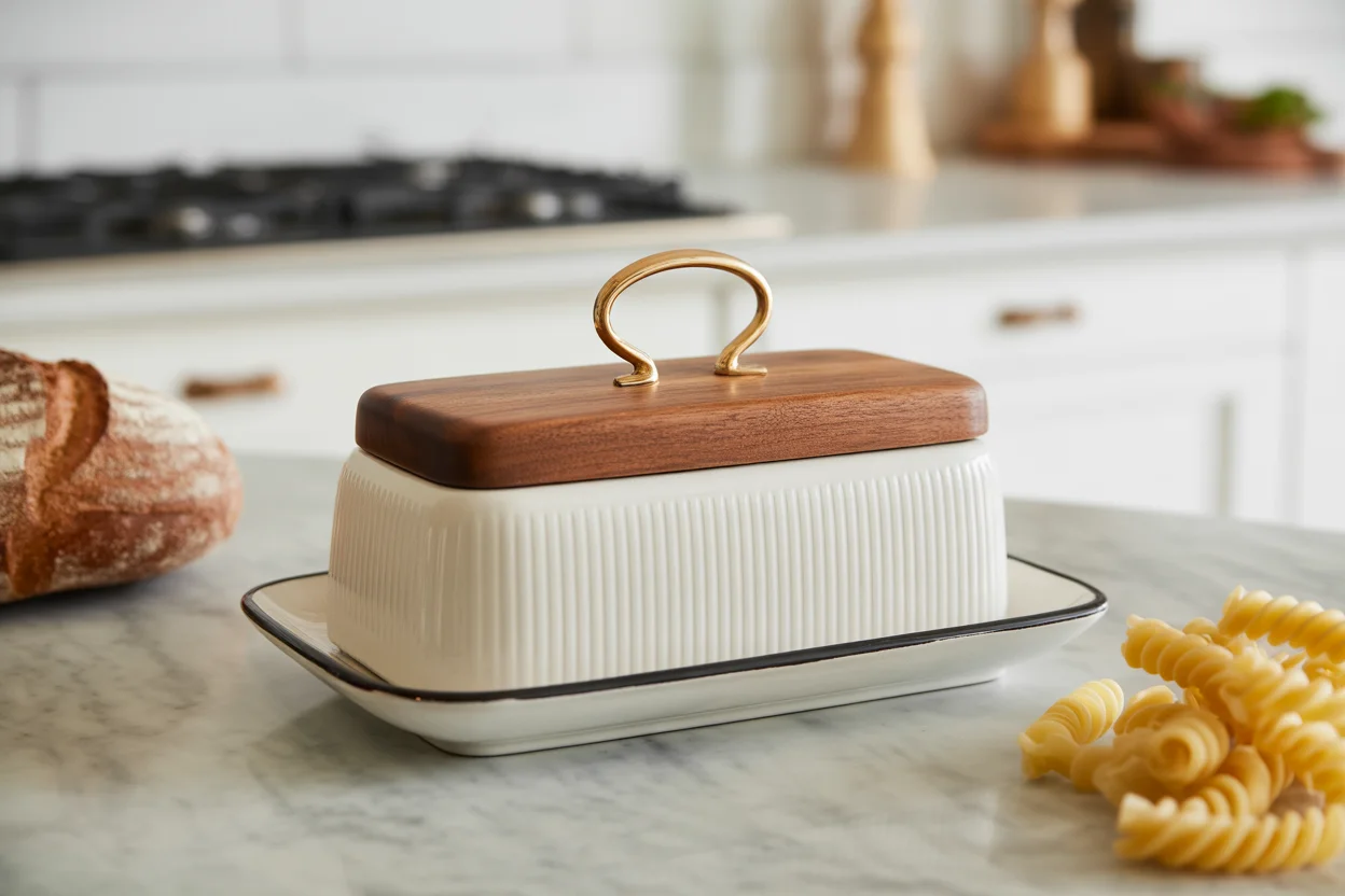 retro butter dish kitchen decor
