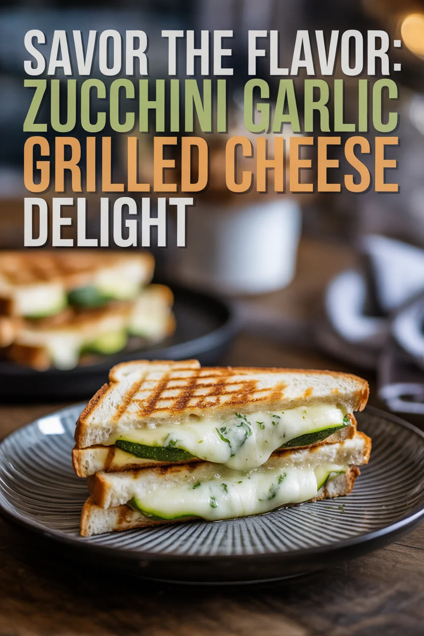 Savor the Flavor: Zucchini Garlic Grilled Cheese Delight